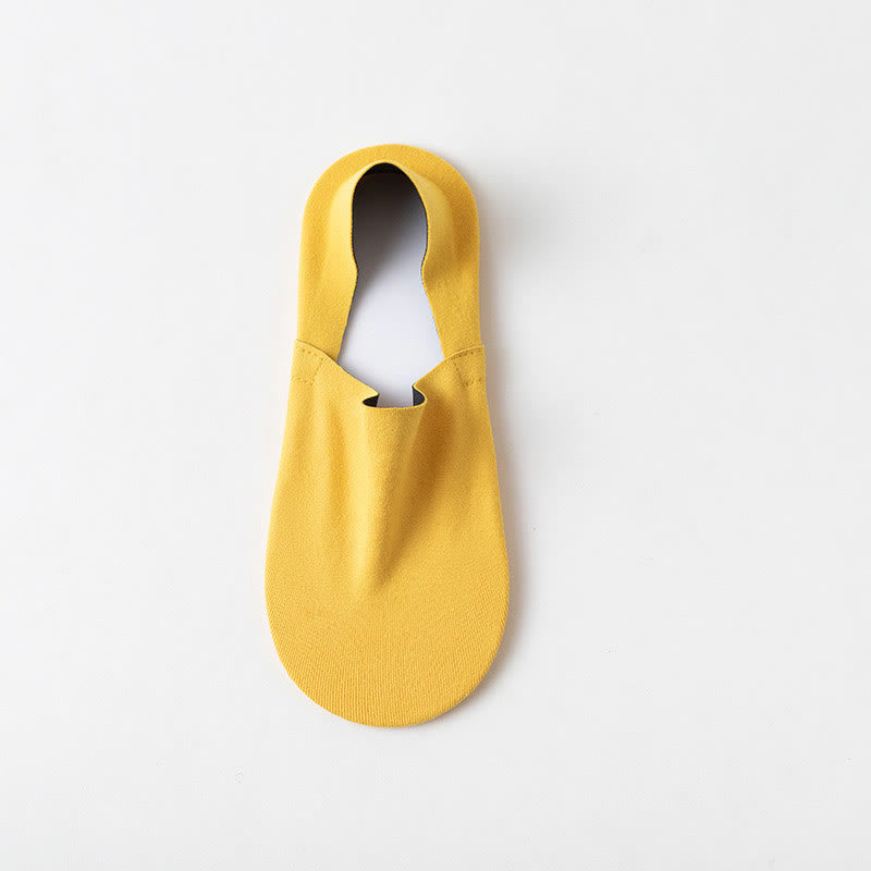 Breathable Soft No Show Socks(5 Pairs) - Yellow - EU37-40(US4-7) - image 8