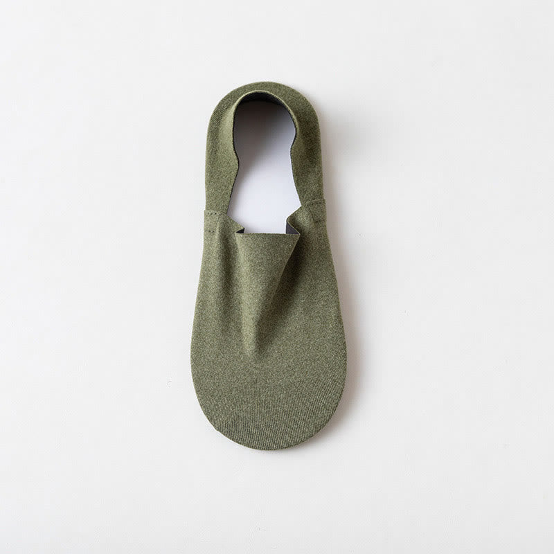 Breathable Soft No Show Socks(5 Pairs) - Dark Green - EU37-40(US4-7) - image 13