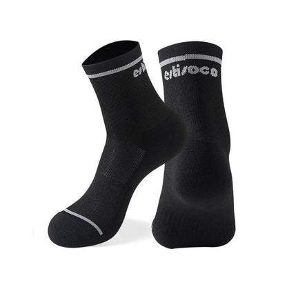 Plus Size Sport Quarter Compression Socks(7 Pairs) - Black - EU40-44(US7-10) - image 10