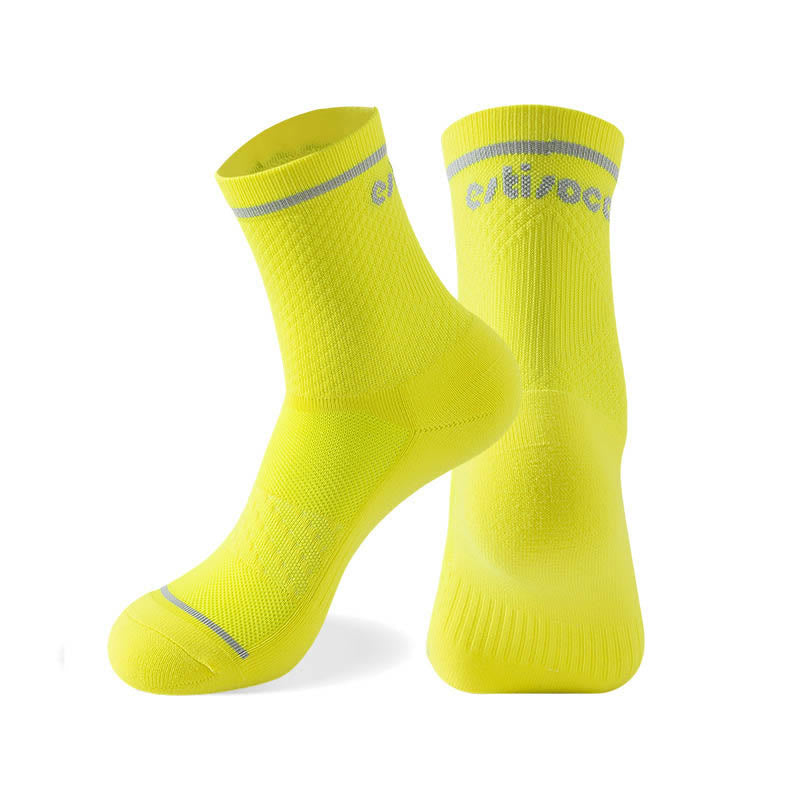 Plus Size Sport Quarter Compression Socks(7 Pairs) - Fluorescent Green - EU40-44(US7-10) - image 15