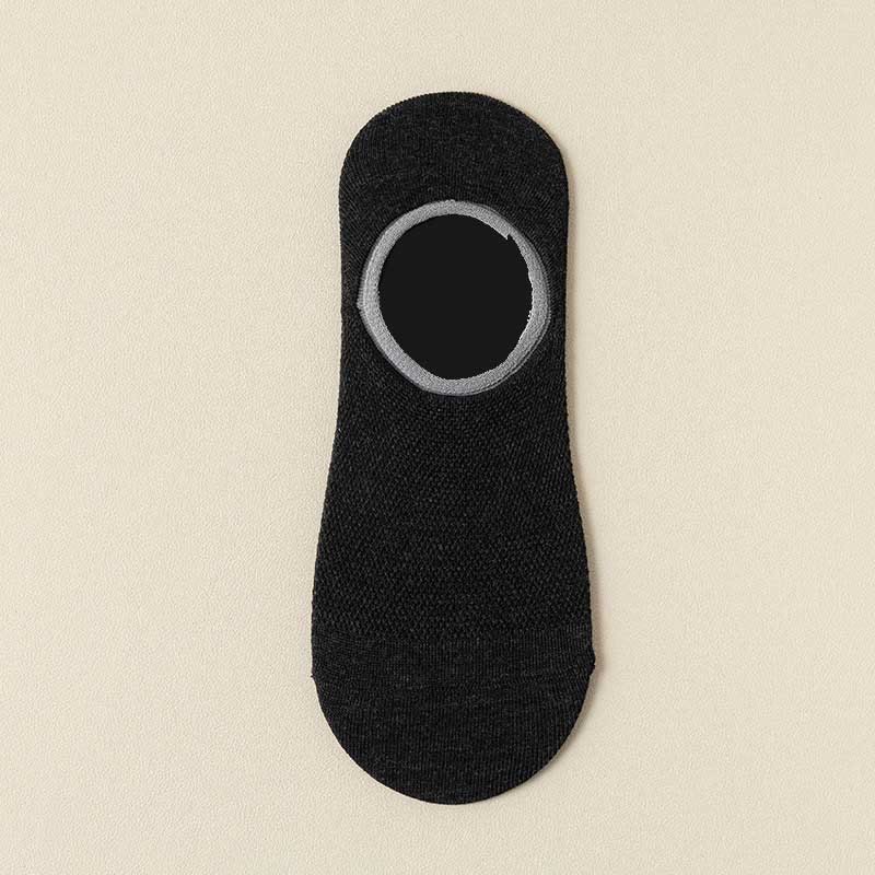 Silicone Anti Slip No Show Socks(7 Pairs) - Black - EU39-44(US6-9) - image 8