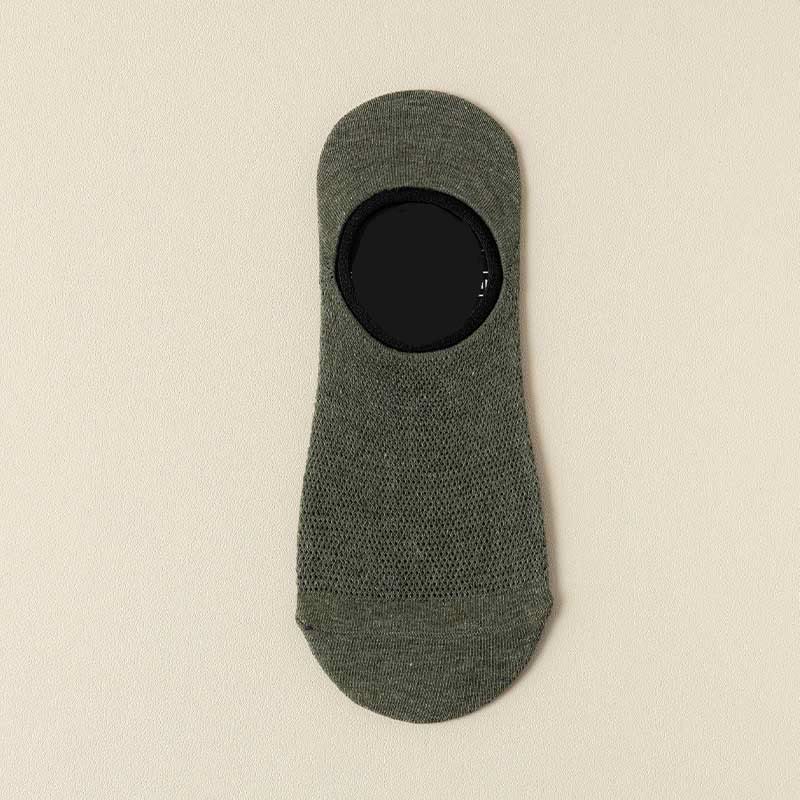 Silicone Anti Slip No Show Socks(7 Pairs) - Army Green - EU39-44(US6-9) - image 9