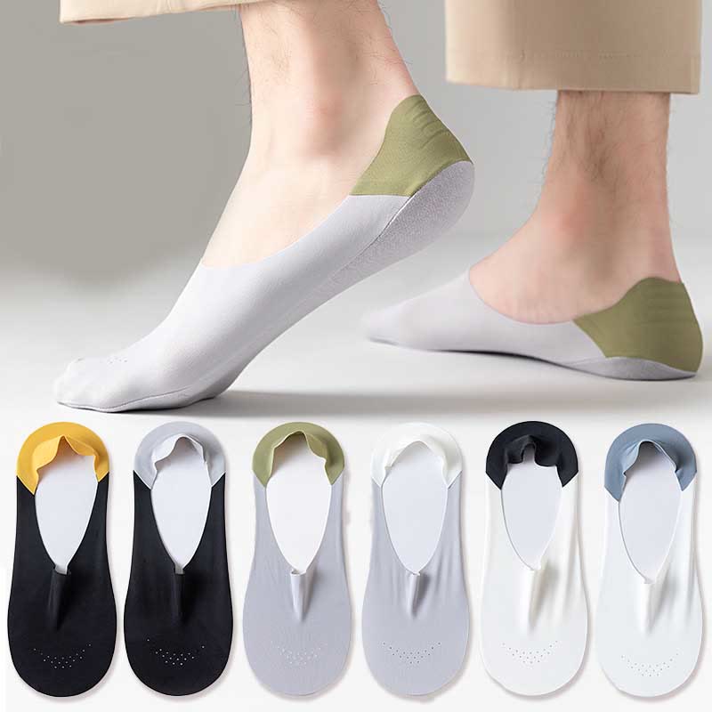 Breathable Ice Silk No Show Socks(6 Pairs) - Multicolor - EU39-44(US6-10) - image 0