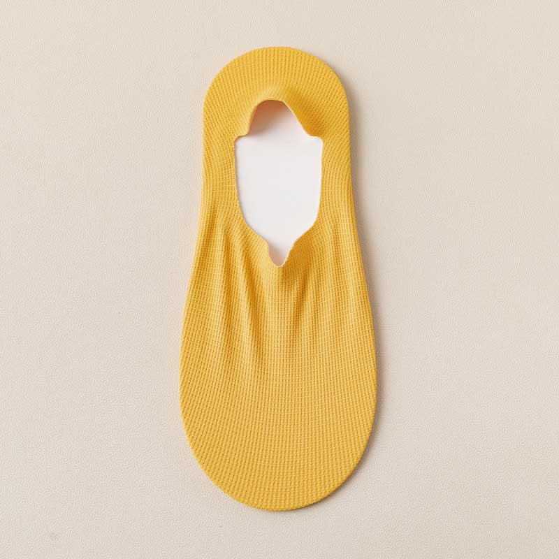 Waffle No Show Socks(4 Pairs) - Yellow - EU39-44(US6-10) - image 9