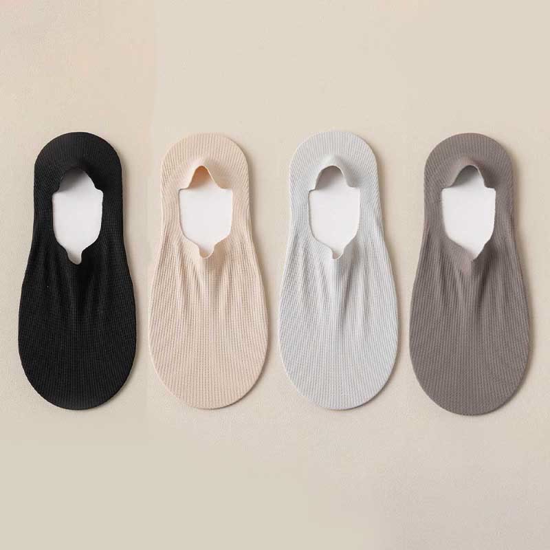 Waffle No Show Socks(4 Pairs) - Multicolor A(4 Pairs) - EU39-44(US6-10) - image 16