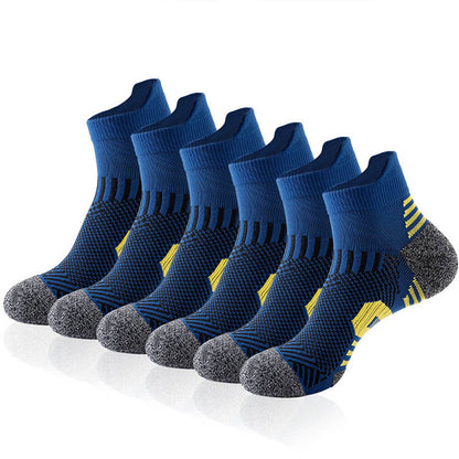 Plus Size Hiking Ankle Compression Socks(6 Pairs) - Blue - EU39-45(US6-11) - image 9