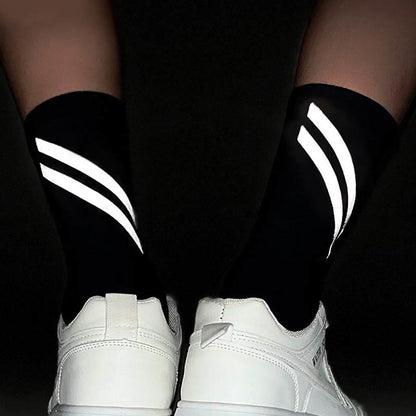 Plus Size Reflective Quarter Compression Socks(3 Pairs) - image 4