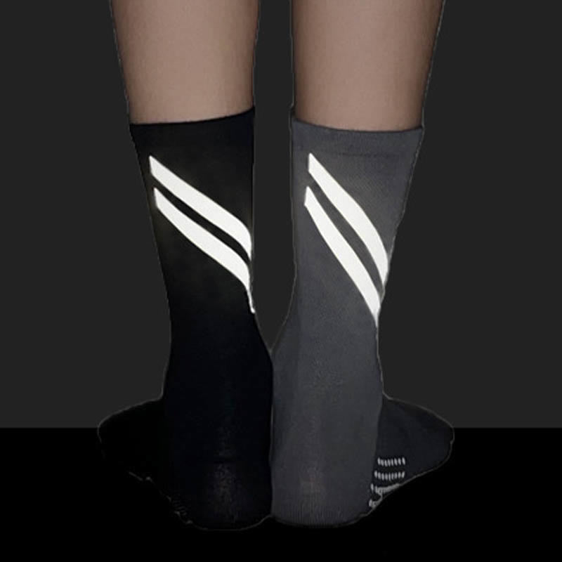 Plus Size Reflective Quarter Compression Socks(3 Pairs) - image 1