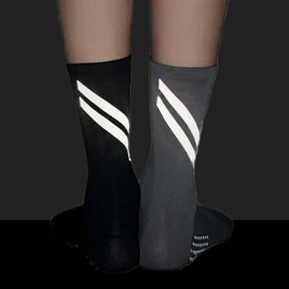 Plus Size Reflective Quarter Compression Socks(3 Pairs) - image 1