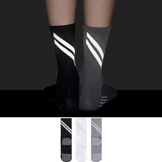 Plus Size Reflective Quarter Compression Socks(3 Pairs) - Multicolor - EU37-44(US4-10) - image 0