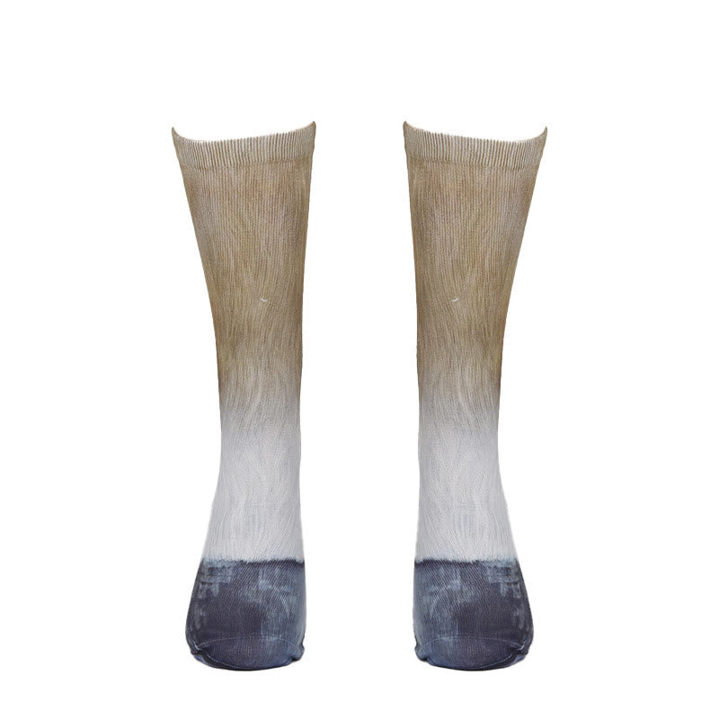 Horse Eagle Tiger Paws Quarter Socks(3 Pairs) - image 8