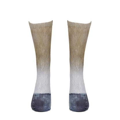 Horse Eagle Tiger Paws Quarter Socks(3 Pairs) - image 8