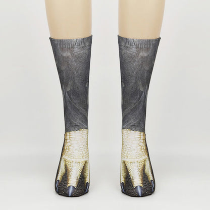 Horse Eagle Tiger Paws Quarter Socks(3 Pairs) - Eagle - EU38-44(US5-10) - image 7