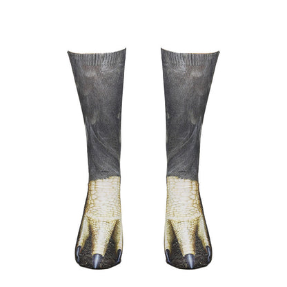 Plus Size Horse Eagle Tiger Paws Quarter Socks(3 Pairs) - image 10