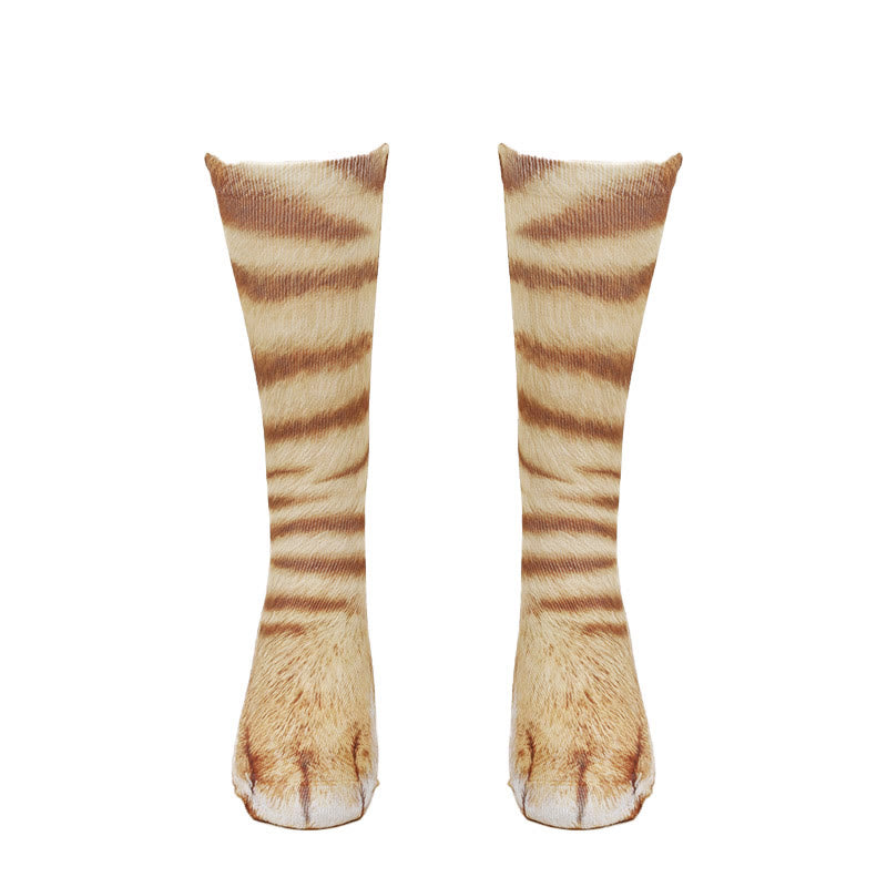 Cat Paws Quarter Socks(3 Pairs) - Khaki - EU38-44(US5-10) - image 5