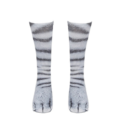 Cat Paws Quarter Socks(3 Pairs) - White - EU38-44(US5-10) - image 6