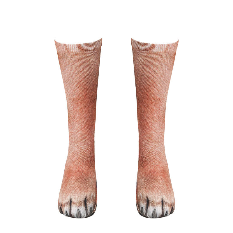 Polar Bear Fox Leopard Paws Quarter Socks(3 Pairs) - image 5