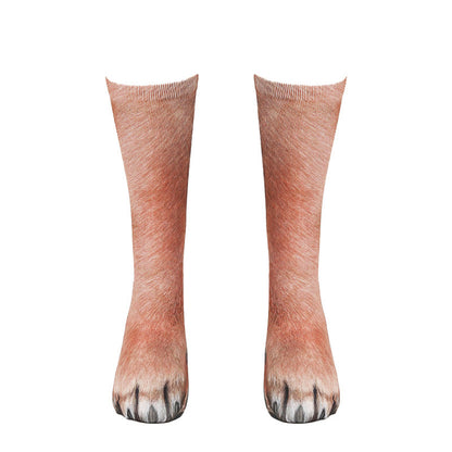 Polar Bear Fox Leopard Paws Quarter Socks(3 Pairs) - image 5