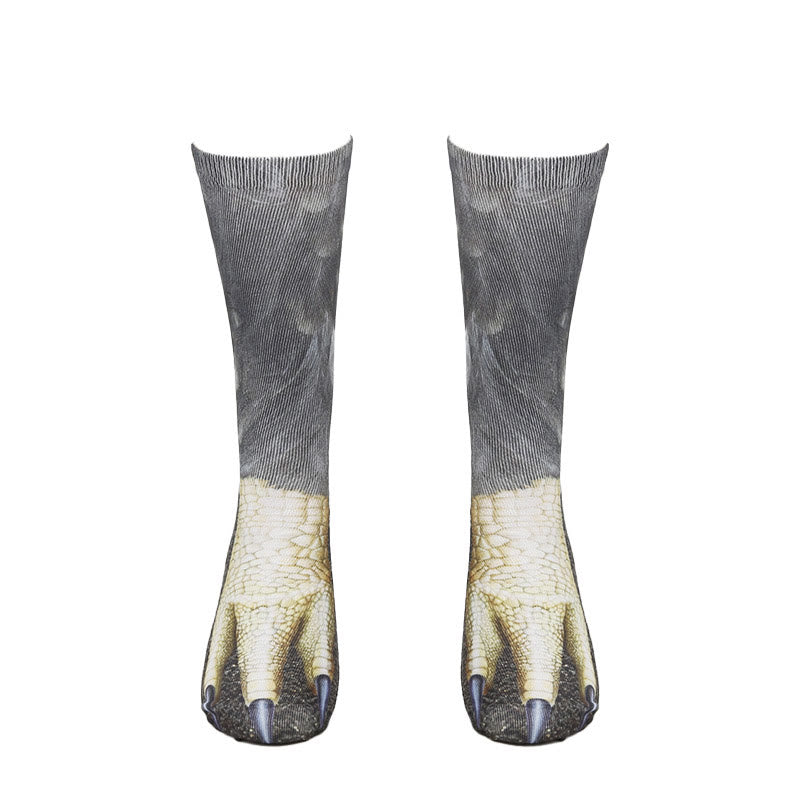 Eagle Lizard Leopard Paws Quarter Socks(3 Pairs) - image 5