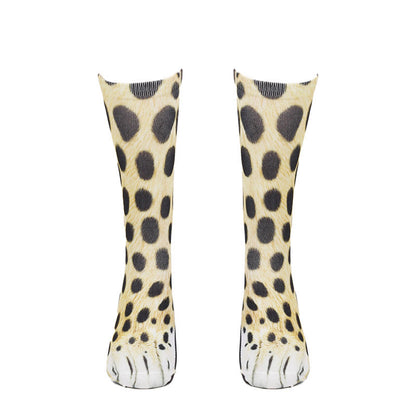 Eagle Lizard Leopard Paws Quarter Socks(3 Pairs) - image 6