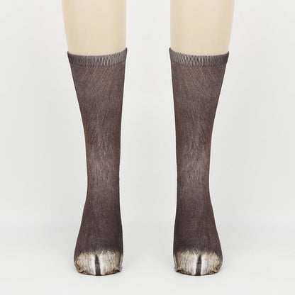 Pig Donkey Horse Quarter Socks(3 Pairs) - Donkey - EU38-44(US5-10) - image 1