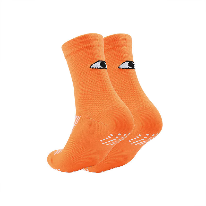 Plus Size Eyes Quarter Compression Socks(3 Pairs) - Orange - EU40-45(US7-11) - image 5