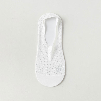 Solid Color Mesh No Show Socks(6 Pairs) - White - EU39-44(US6-10) - image 11