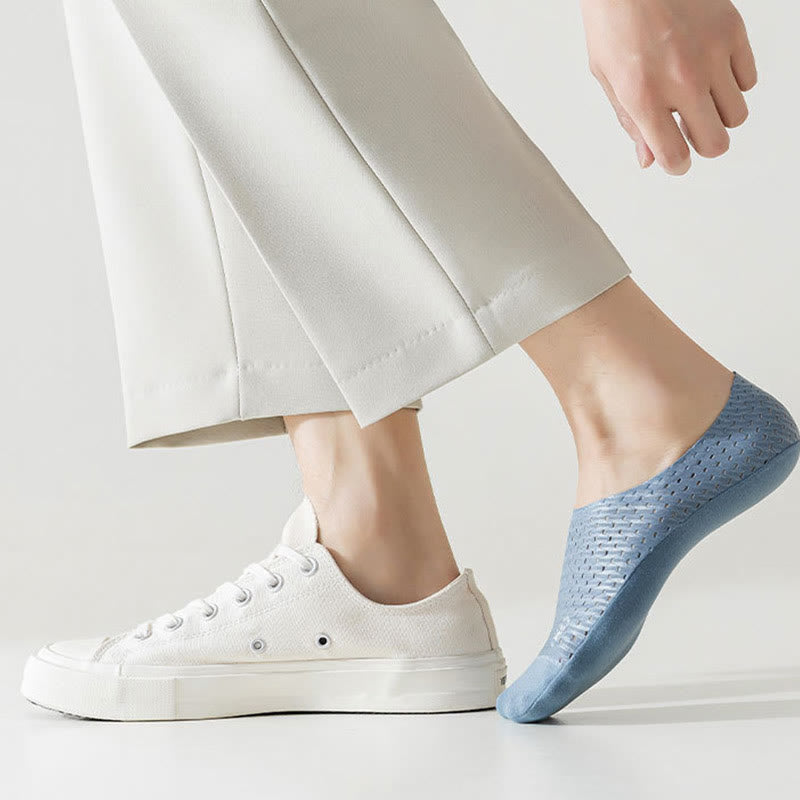 Solid Color Mesh No Show Socks(6 Pairs) - image 7