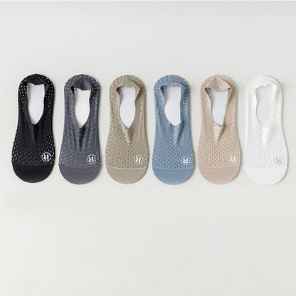 Solid Color Mesh No Show Socks(6 Pairs) - image 8