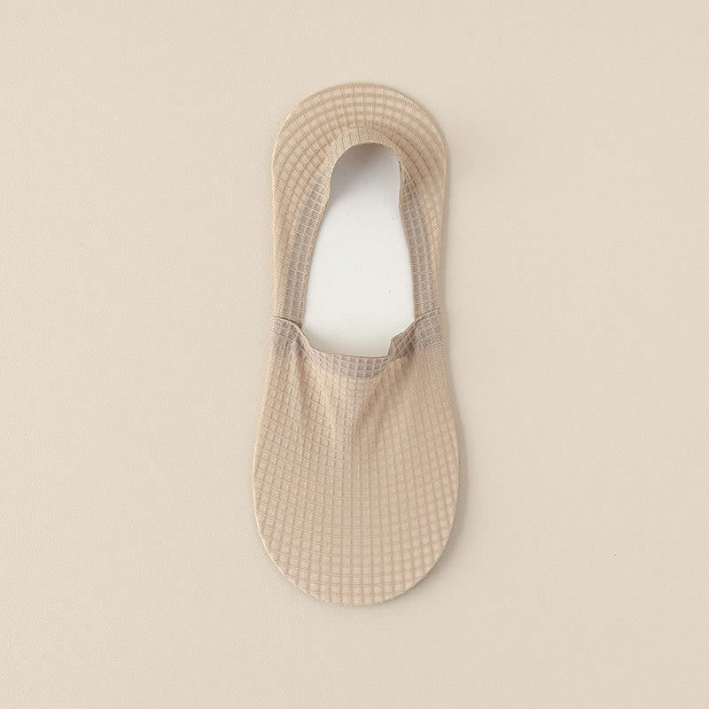 Waffle No Show Socks(7 Pairs) - Nude - EU39-44(US6-10) - image 10