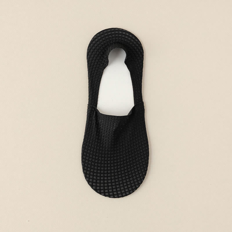 Waffle No Show Socks(7 Pairs) - Black - EU39-44(US6-10) - image 13