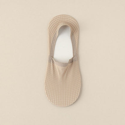 Waffle No Show Socks(7 Pairs) - Nude - EU39-44(US6-10) - image 10