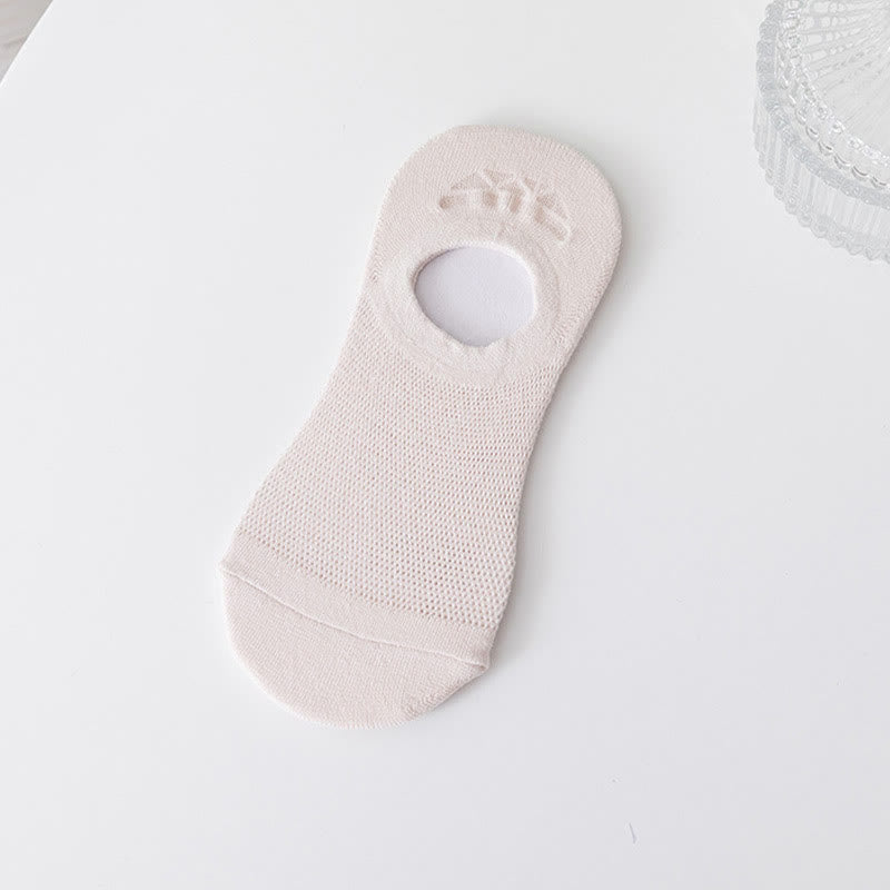 Soft Solid Color No Show Socks(7 Pairs) - Light Pink - EU37-40(US4-7) - image 12