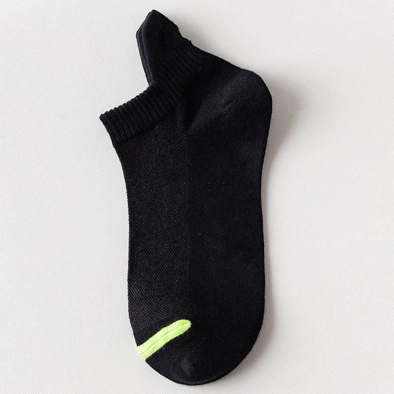 Plus Size Multicolor Mesh Ankle Compression Socks(10 Pairs) - Black - EU39-44(US6-10) - image 8