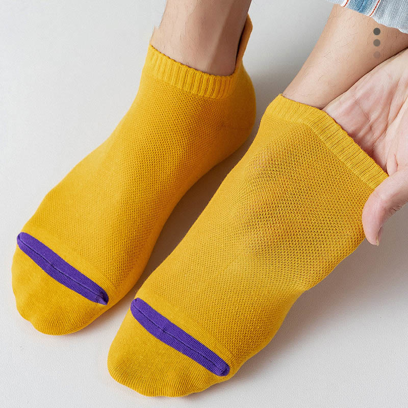 Plus Size Multicolor Mesh Ankle Compression Socks(10 Pairs) - image 1