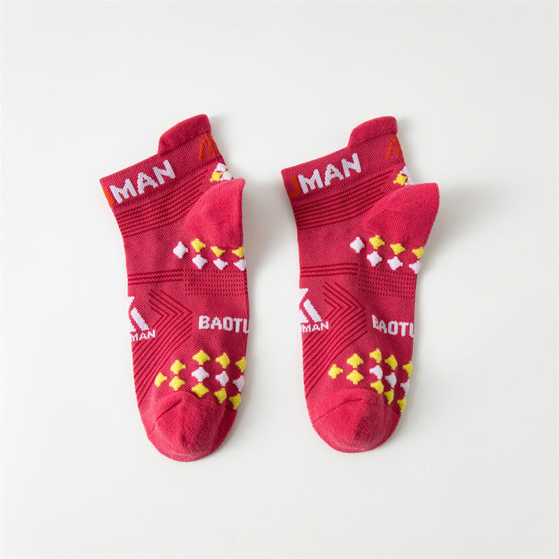 Plus Size Antimicrobial Ankle Compression Socks(6 Pairs) - Red - EU40-44(US7-10) - image 9