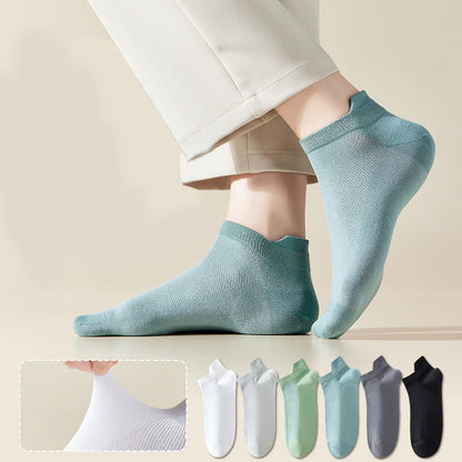 Soft Cotton Ankle Socks(6 Pairs) - Multicolor - EU38-45(US5-11) - image 0