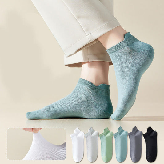 Soft Cotton Ankle Socks(6 Pairs) - Multicolor - EU38-45(US5-11) - image 0