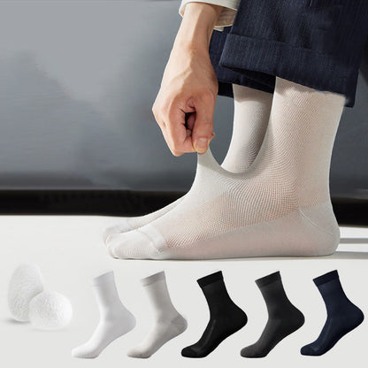 Mesh Classic Quarter Socks(5 Pairs) - Multicolor - EU38-45(US5-11) - image 0