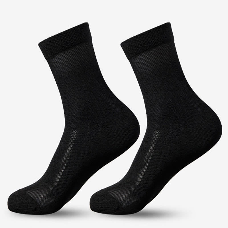Mesh Classic Quarter Socks(5 Pairs) - Black - EU38-45(US5-11) - image 6