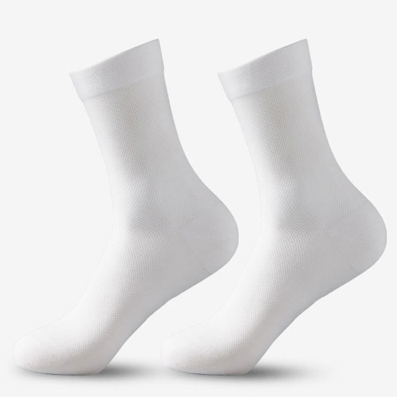 Mesh Classic Quarter Socks(5 Pairs) - White - EU38-45(US5-11) - image 8