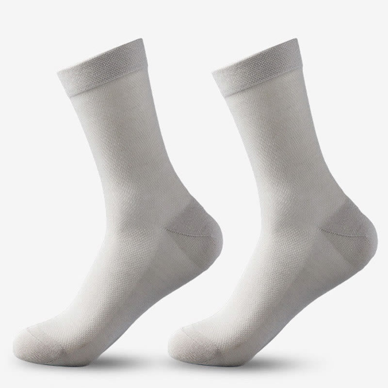 Mesh Classic Quarter Socks(5 Pairs) - Light Gray - EU38-45(US5-11) - image 9