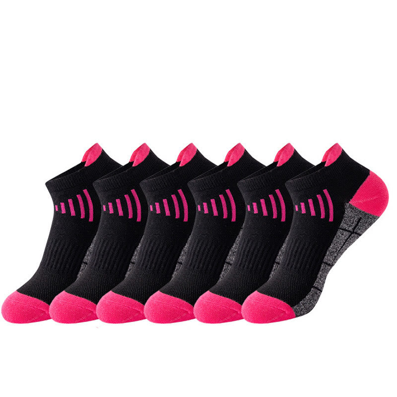 Plus Size Non Fading Ankle Compression Socks(6 Pairs) - Rose - EU39-45(US6-11) - image 10