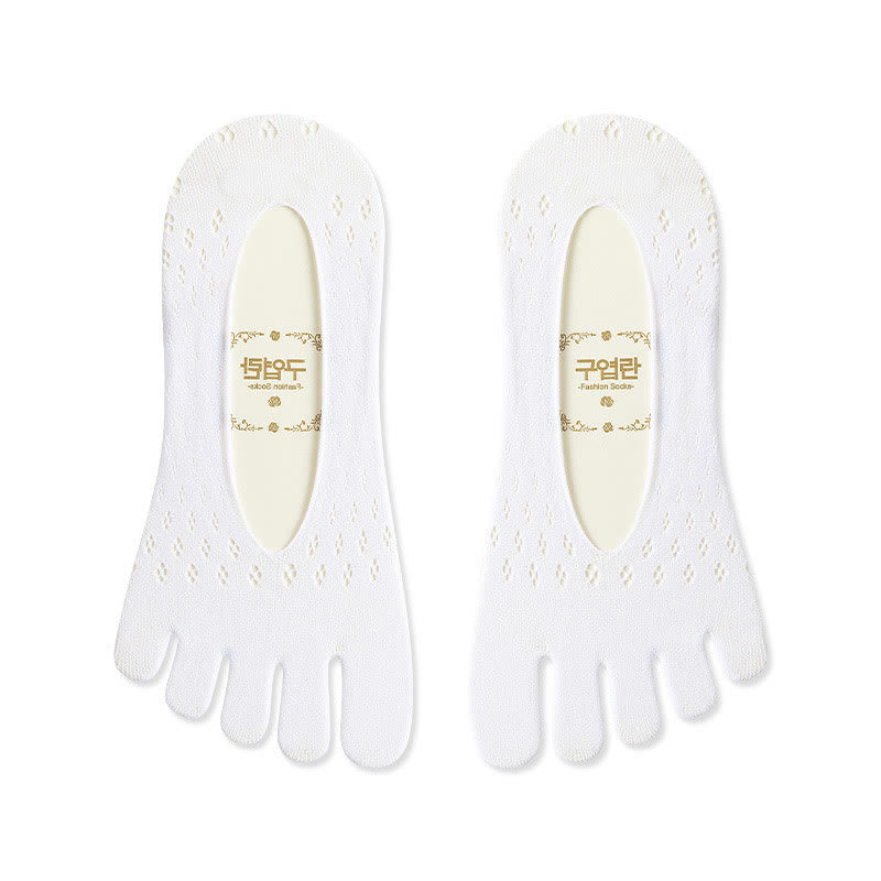 Ice Silk Alignment Socks(5 Pairs) - White - EU36-40(US3-7) - image 7