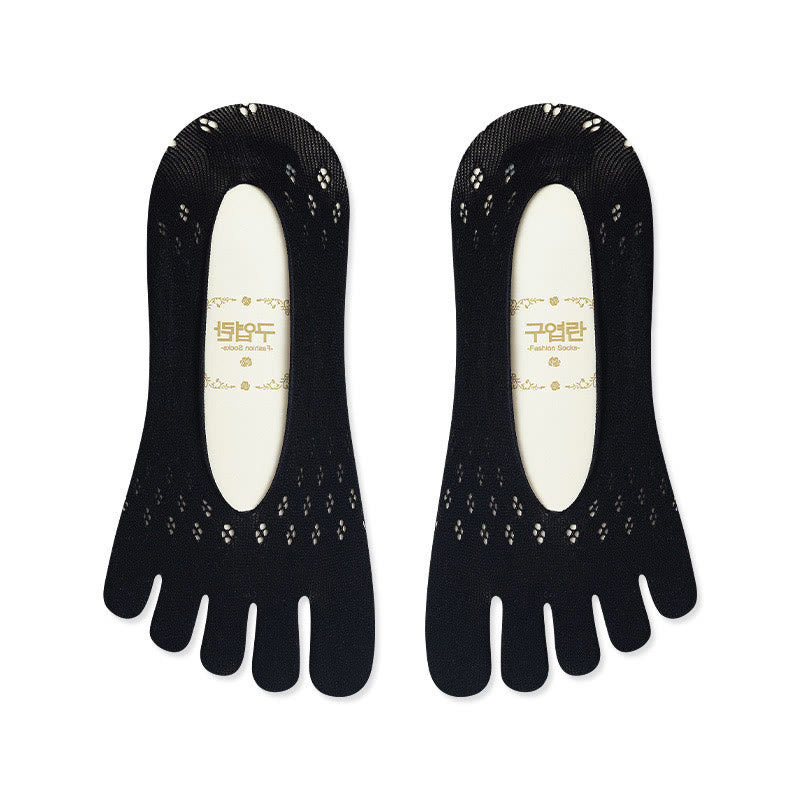 Ice Silk Alignment Socks(5 Pairs) - Black - EU36-40(US3-7) - image 9