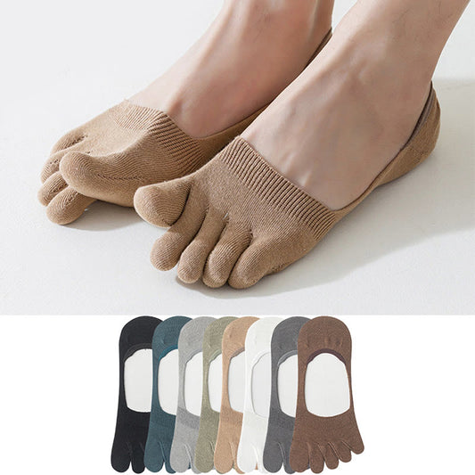 Solid Color Alignment Socks(4 Pairs) - image 0
