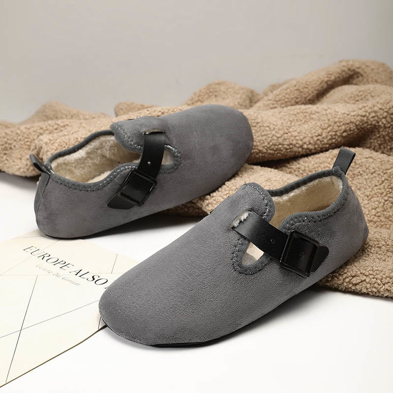 Plus Size British Style Slipper Socks - Grey - 3XL - image 5