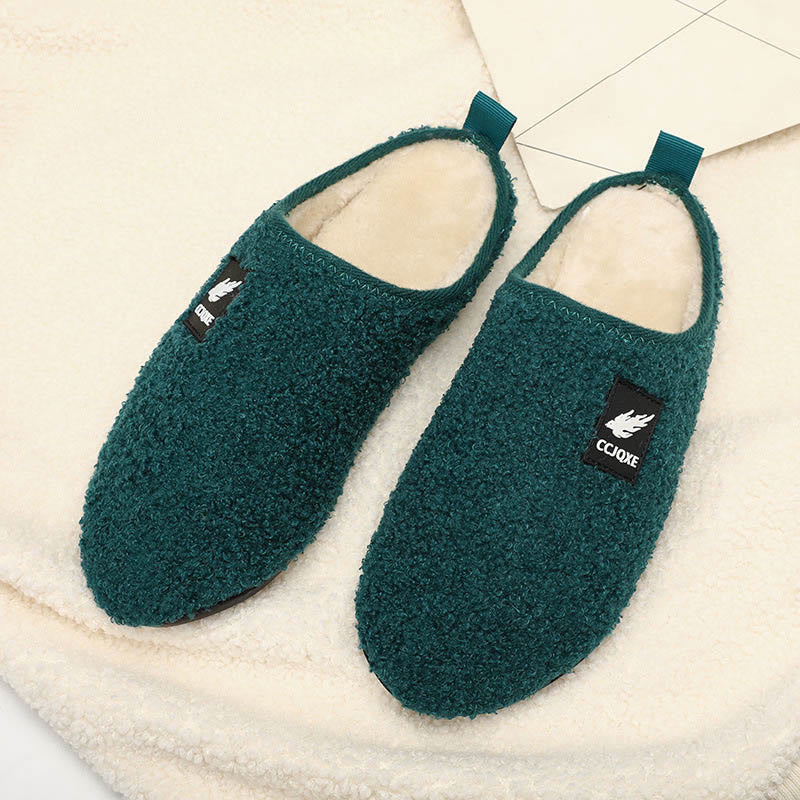 Plus Size Solid Color Classic Slippers - Dark Green - 3XL - image 7