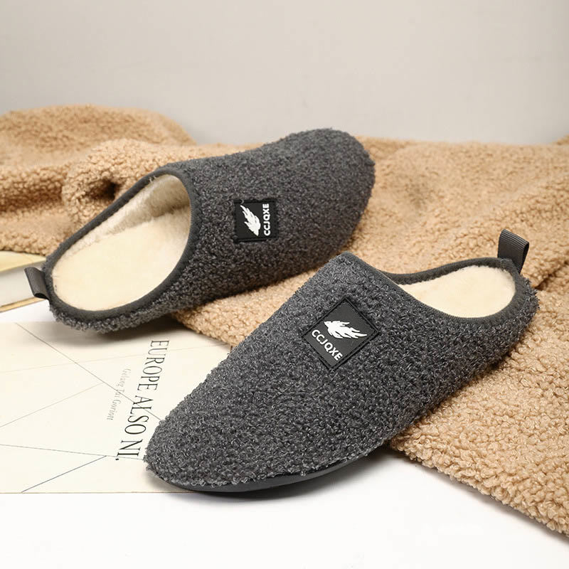 Plus Size Solid Color Classic Slippers - Dark Grey - 3XL - image 10