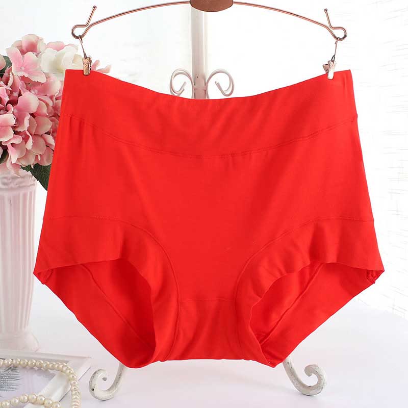 High Waist Soft Panty(3 Packs) - Red - XL - image 1